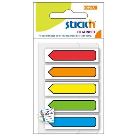 Zakładki indeksujące Stick'n Hopax 45x12mm, 100szt Strzałki